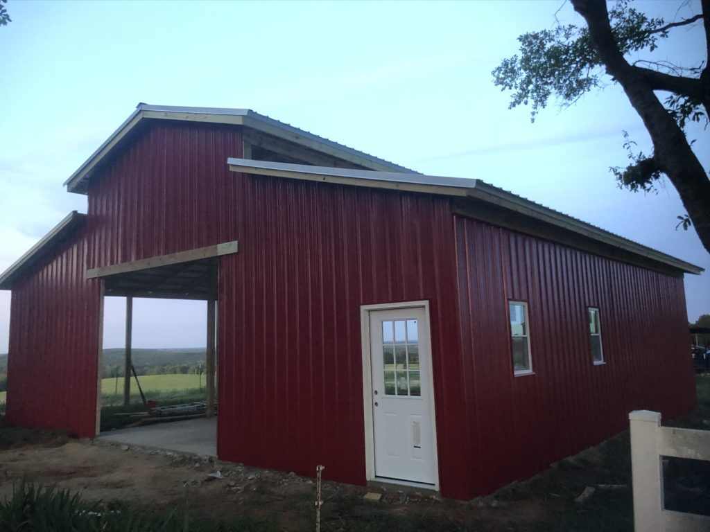 Pole barn construction