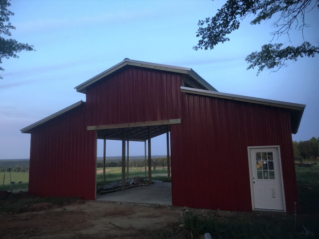 Pole Barn With Double Lean-To